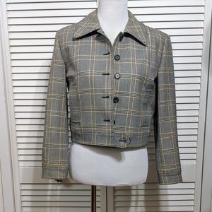 Issac Mizrahi Plaid Moto Jacket